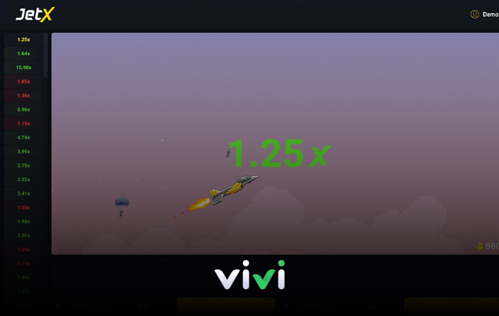 Vivi casino JetX oyunu